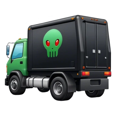 Martian Black Drug Truck, back view sticker