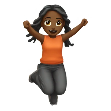 Volcano jumper girl sticker