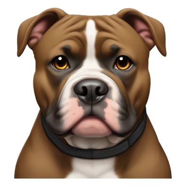 99% Black American Bully with brown eyes sticker