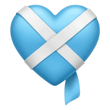 blue heart with a bandeide sticker