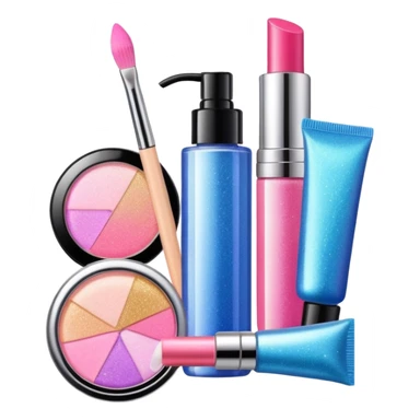 few beauty products and sparkles sticker