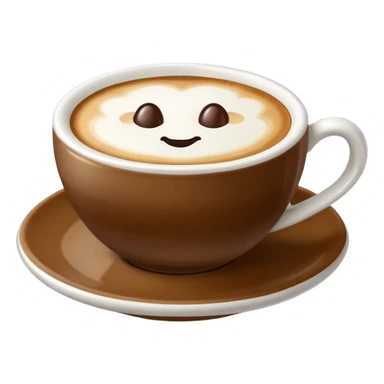 Cappuccino in small cup without a smily on it sticker