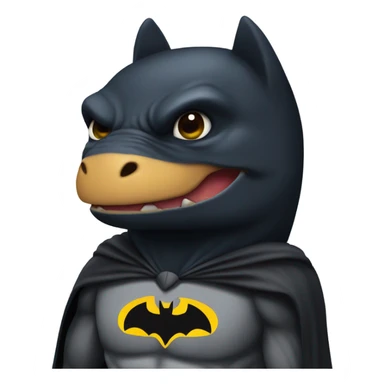 trex dressed as batman sticker