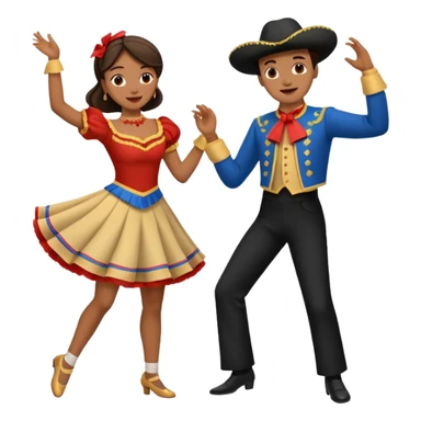 dos personas bailando cueca sticker
