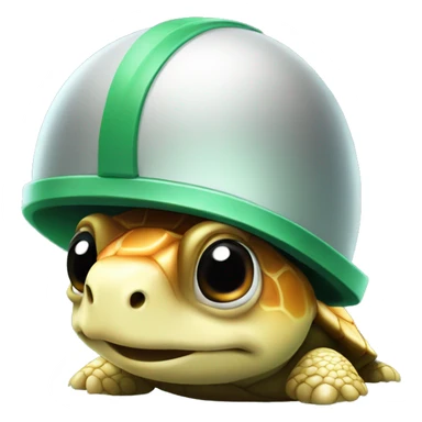 Cute turtle with helmet sticker