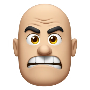 Angry bald gru sticker