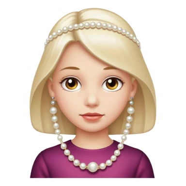 Pearl String Girl sticker