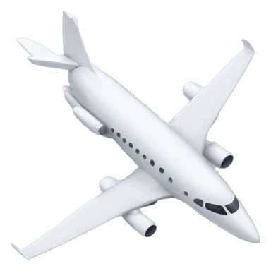 white jet front view sticker