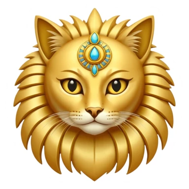 Feline sun god sticker