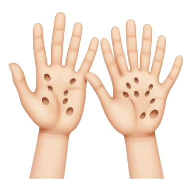 Two hands with holes in them  sticker