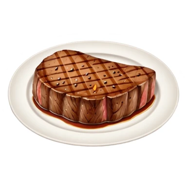 Steak on a plate sticker