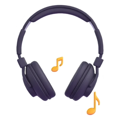 headphones with a music note sticker