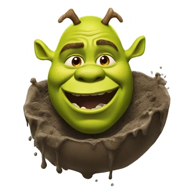 shrek eating mud sticker