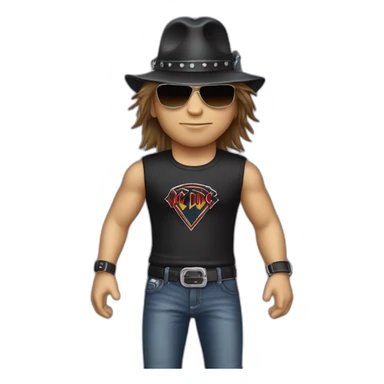 Richie Sambora with an AC/DC tshirt on sticker