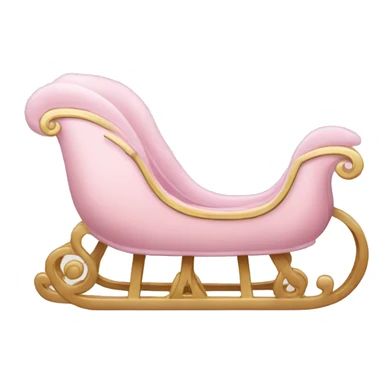 light pink sleigh sticker