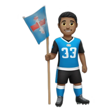 Gotteron player with fribourg flag sticker