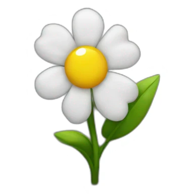 The flower grows from granite sticker
