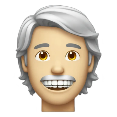 guy with teeth broken sticker