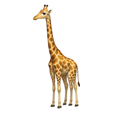 full body of giraffe, front view sticker