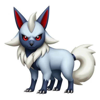 Edgy cool Absol-Zorua-Zangoose-creature-hybrid full body  sticker