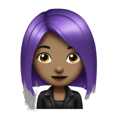 goth girl with purple hair sticker