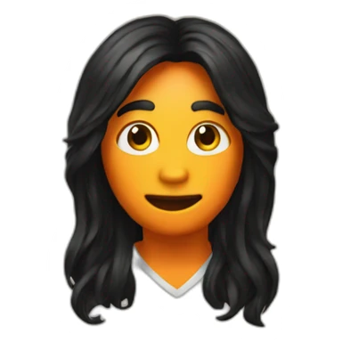 cheeto with long black hair sticker