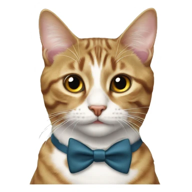 tabby cat with a bow tie sticker