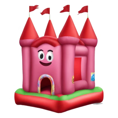 red bouncy inflatable castle  sticker