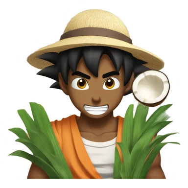 goku with a tender coconut sticker