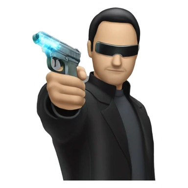  Matrix Neo, stopping bullets with palm sticker