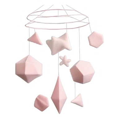 Pink geometric baby Mobil sticker