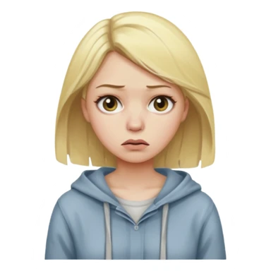 a homeless blonde woman sticker