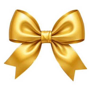Golden bow with medium length long ends  sticker