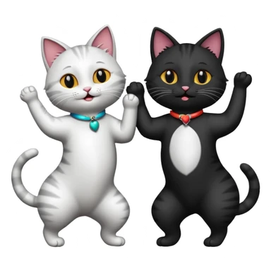 Cats couple salsa dancing  sticker
