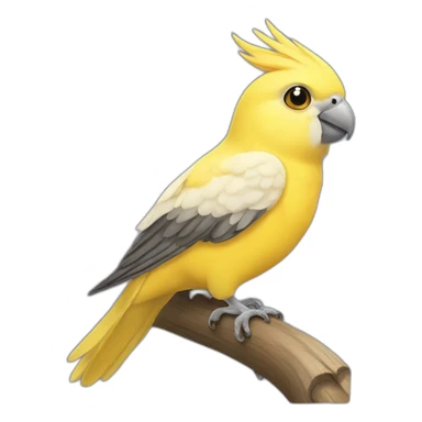 YELLOW cockatiel sticker