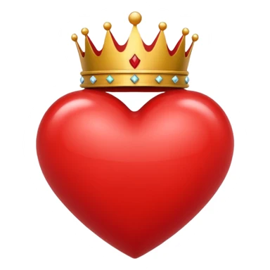 Corazón con corona sticker