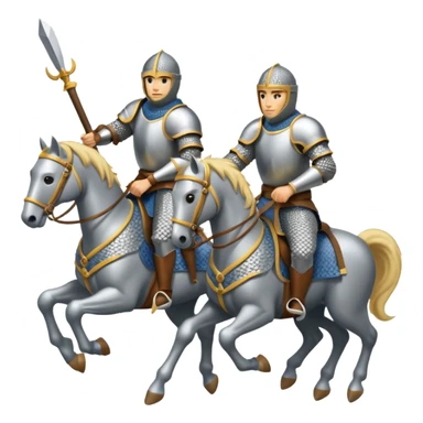 two men jousting  sticker