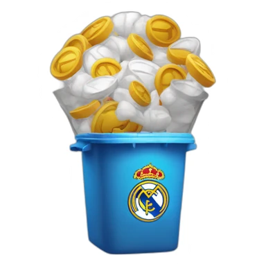 La logo du Real Madrid dans une poubelle sticker