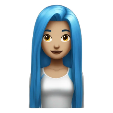 roblox girl with blue hair sticker