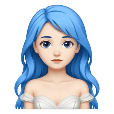 bride with blue hair sticker