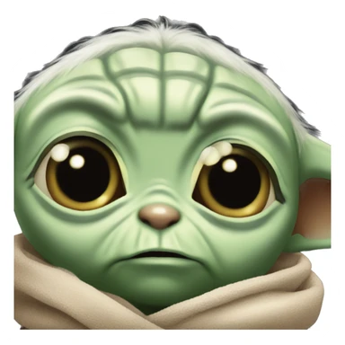 baby yoda sad  sticker