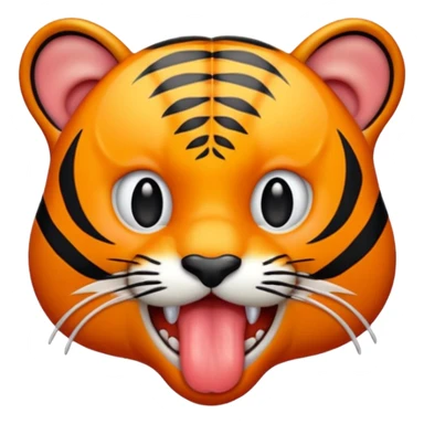 tiger's tongue sticking out sticker