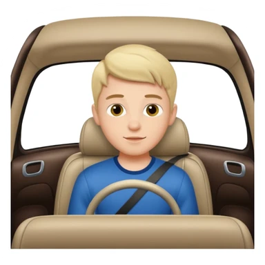 charming boy in car interior sticker