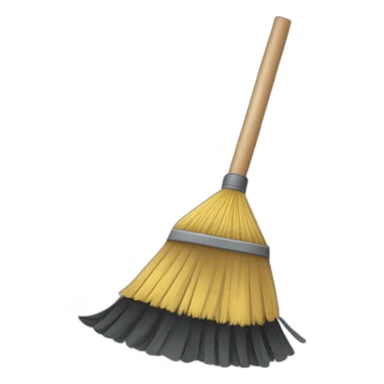 sweeping broom dust sticker