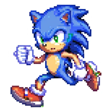 Sonic jumping sticker