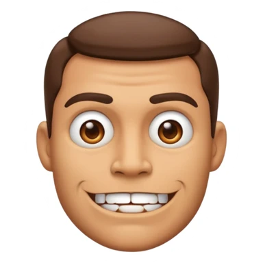 Make an emoji with a big jaw line and a alpha masculine look sticker