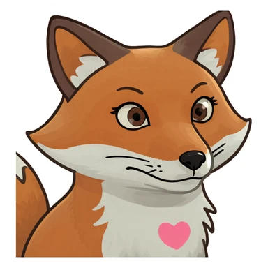 fox but make it’s eyes heart emojis  sticker