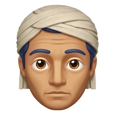 Male santoriny head sticker