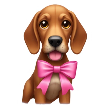 Blood hound with pink bow sticker