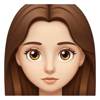 brown eyed girl with long brown hair sticker